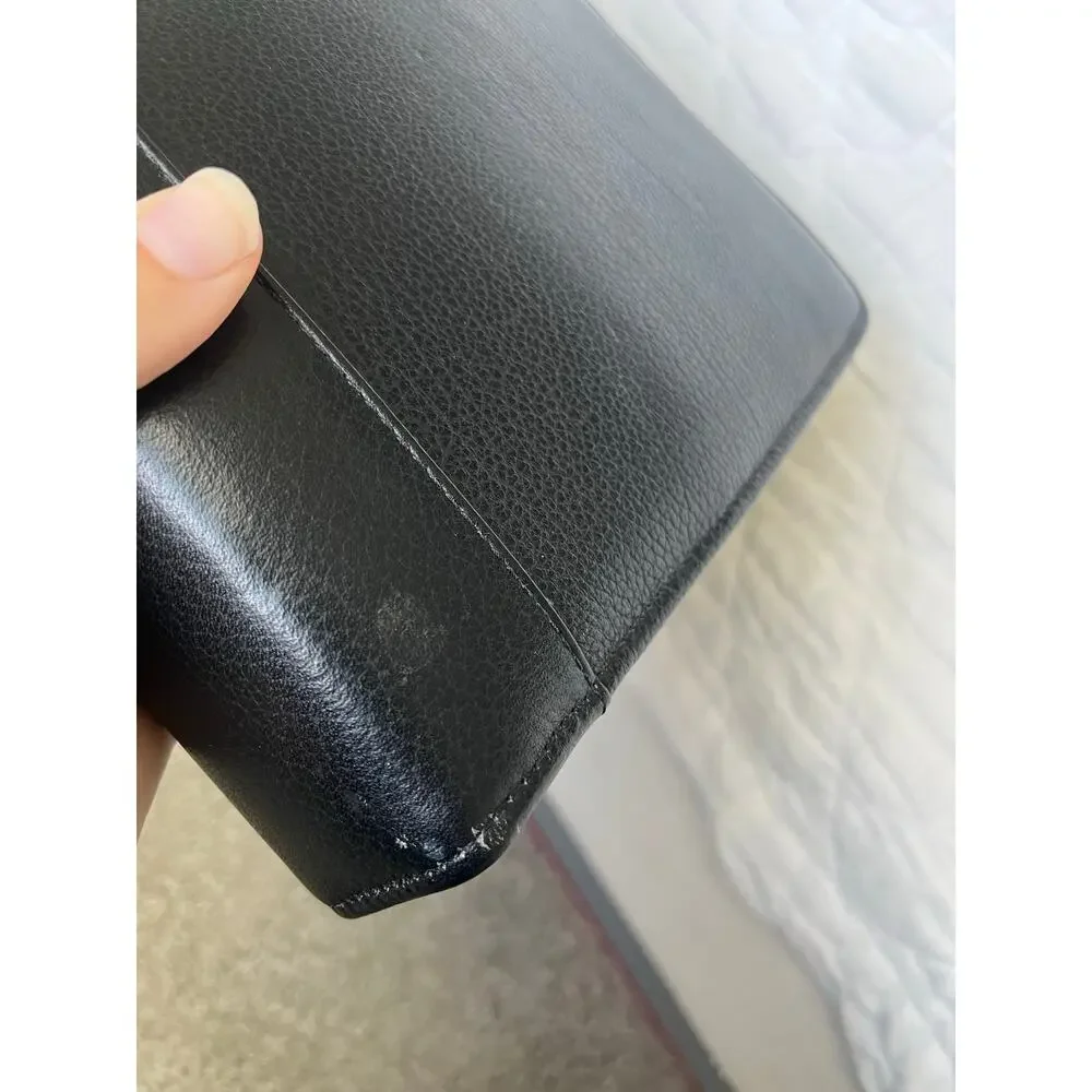 Franklin Quest Leather 7 Ring Binder Planner Organizer Agenda Zip Black Inserts